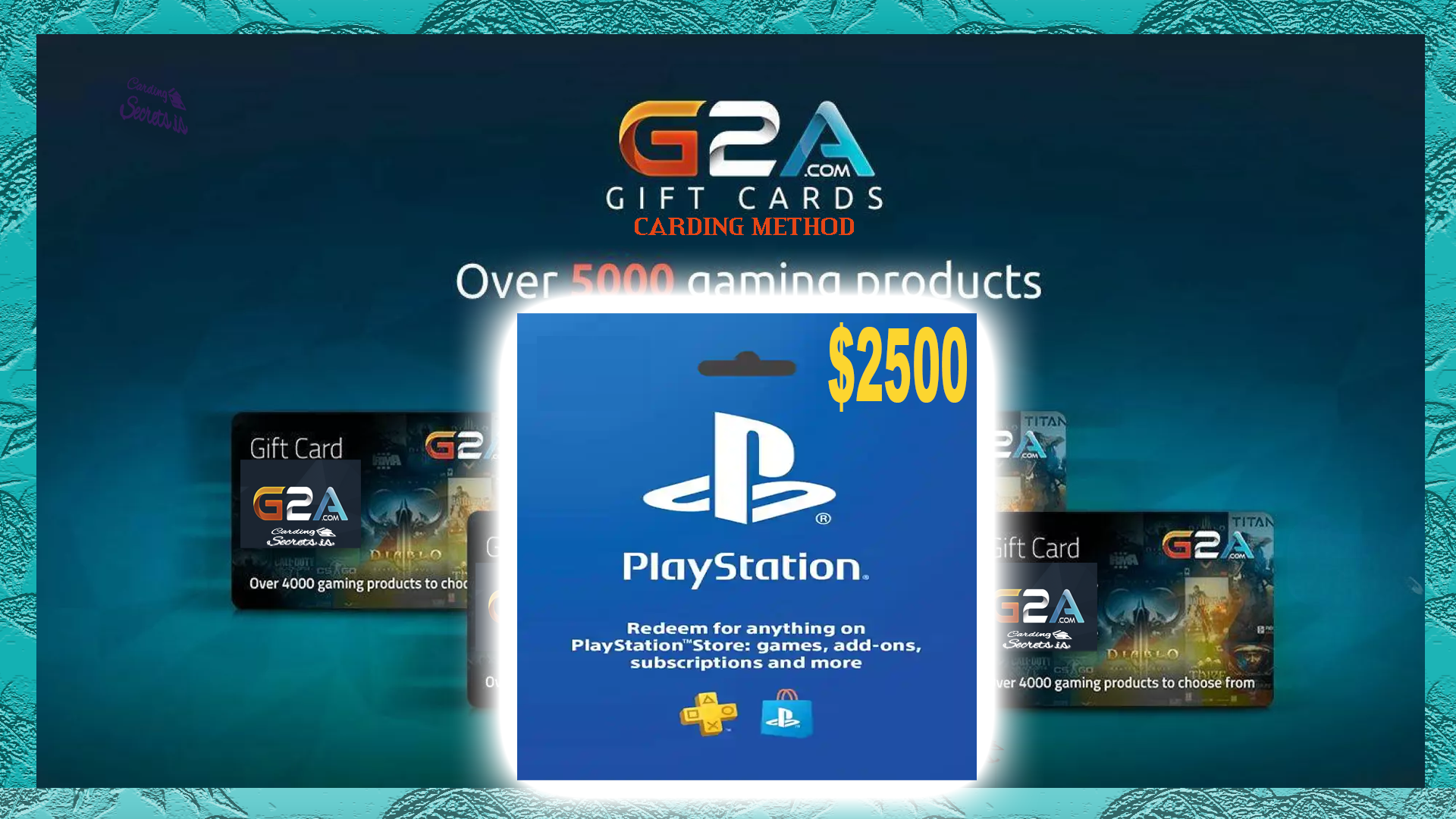 $2.5K: G2A Playstation Store Gift-Card Carding Method (Video)